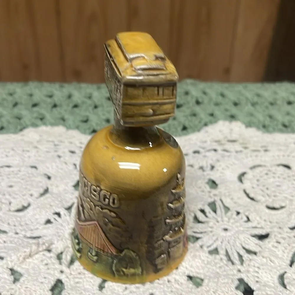 Vintage SanFrancisco Trolley Cable Car Ceramic Bell